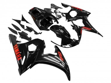 Best 2006-2009 Yamaha YZF R6S Motorcycle Fairings - Glossy Black Red UK