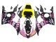 2003-2004 Yamaha YZF R6 Motorcycle Fairings - Yellow Pink Glossy Black Rossi Repsol 46 UK