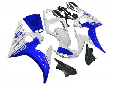 Best 2006-2009 Yamaha YZF R6S Motorcycle Fairings - White Blue GYTR UK