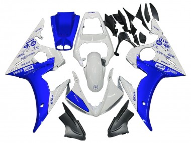 Best 2006-2009 Yamaha YZF R6S Motorcycle Fairings - White Blue GYTR UK