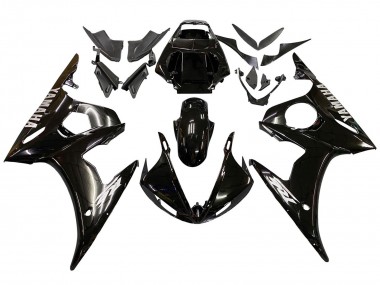 Best 2005 Yamaha YZF 600 R6 Motorcycle Fairings - Glossy Black UK