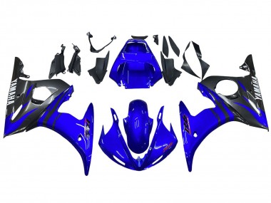 Best 2005 Yamaha YZF 600 R6 Motorcycle Fairings - Glossy Blue Black UK