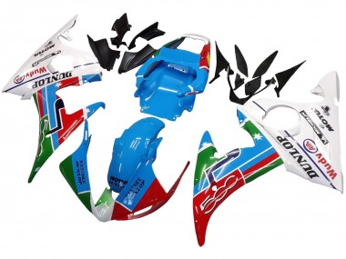 Best 2005 Yamaha YZF 600 R6 Motorcycle Fairings - Light Blue White Green Red Kastinee Dunlop Motul UK