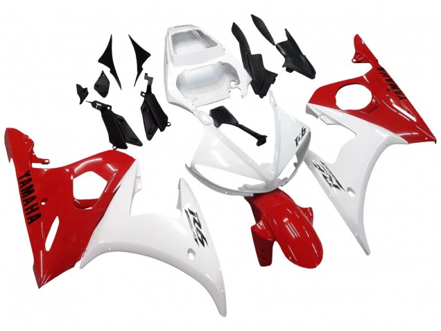 2005 Yamaha YZF 600 R6 Motorcycle Fairings - White Red UK