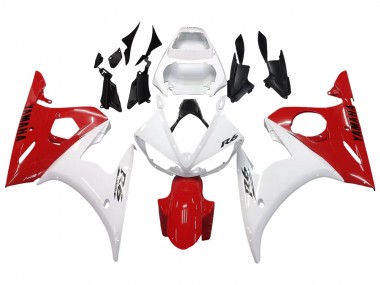 Best 2005 Yamaha YZF 600 R6 Motorcycle Fairings - White Red UK