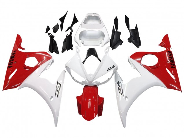 2005 Yamaha YZF 600 R6 Motorcycle Fairings - White Red UK