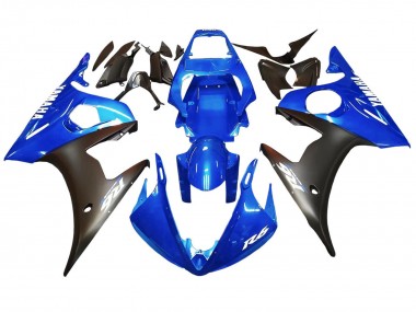 Best 2005 Yamaha YZF 600 R6 Motorcycle Fairings - Blue Matte Black UK