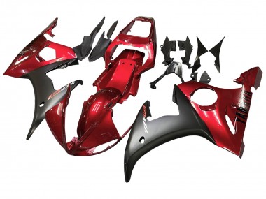 Best 2005 Yamaha YZF 600 R6 Motorcycle Fairing - Red Matte Black UK
