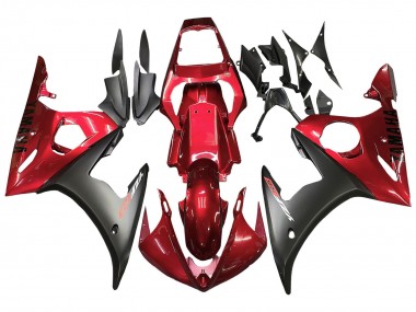 Best 2005 Yamaha YZF 600 R6 Motorcycle Fairing - Red Matte Black UK