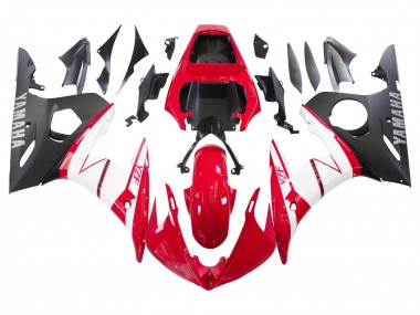 Best 2005 Yamaha YZF 600 R6 Motorcycle Fairings - Red White Matte Black UK