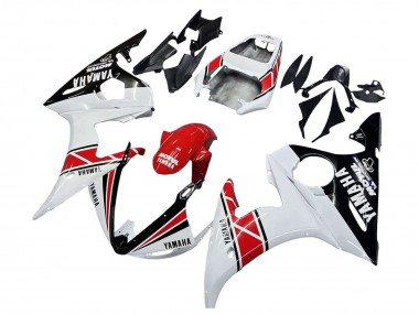 Best 2005 Yamaha YZF 600 R6 Motorcycle Fairings - White Black Red Motul UK