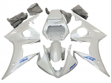 Best 2005 Yamaha YZF 600 R6 Motorcycle Fairings - White Blue UK