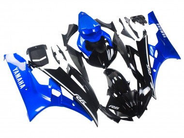 Best 2006-2007 Yamaha YZF 600 R6 Motorcycle Fairings - Blue Glossy Black UK