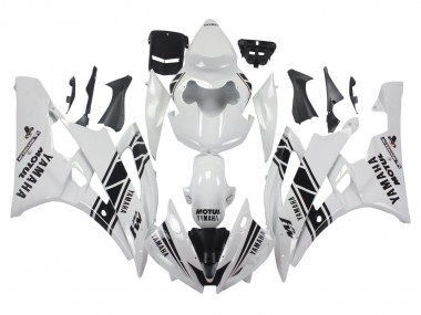 Best 2006-2007 Yamaha YZF 600 R6 Motorcycle Fairings - White Glossy Black Motul Michelin UK