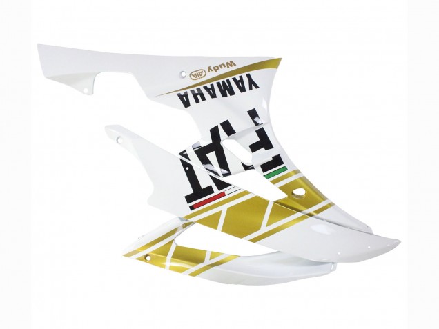 2006-2007 Yamaha YZF 600 R6 Motorcycle Fairings - White Gold Black Fiat UK