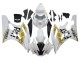 2006-2007 Yamaha YZF 600 R6 Motorcycle Fairings - White Gold Black Fiat UK