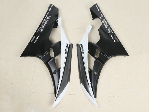 2006-2007 Yamaha YZF 600 R6 Motorcycle Fairings - Glossy Black Matte Black White Motul Michelin UK