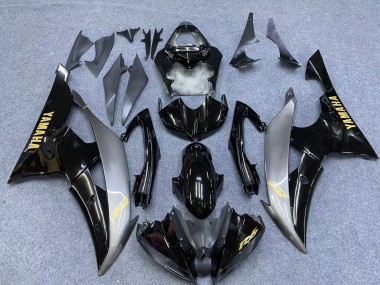 Best 2006-2007 Yamaha YZF 600 R6 Motorcycle Fairings - Silver Glossy Black Gold Decals UK