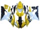 2006-2007 Yamaha YZF 600 R6 Motorcycle Fairings - Yellow White Glossy Black Motul UK