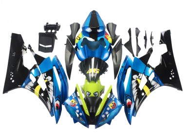 Best 2006-2007 Yamaha YZF 600 R6 Motorcycle Fairings - Blue Neon Green Black Shark UK