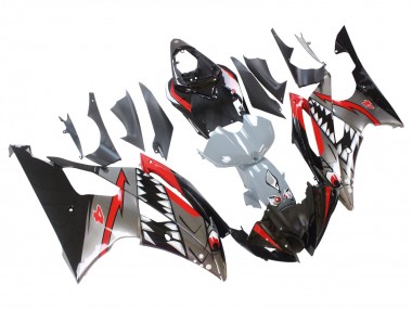 Best 2008-2016 Yamaha YZF 600 R6 Motorcycle Fairings - Silver Black Red Shark 4 UK