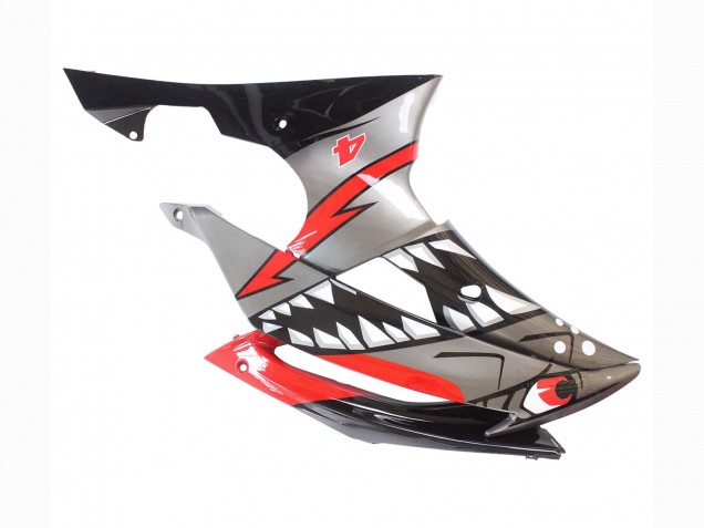 2008-2016 Yamaha YZF 600 R6 Motorcycle Fairings - Silver Black Red Shark 4 UK
