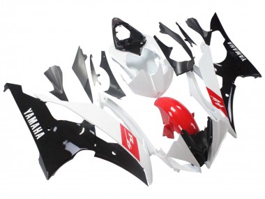 Best 2008-2016 Yamaha YZF 600 R6 Motorcycle Fairings - White Red Glossy Black UK