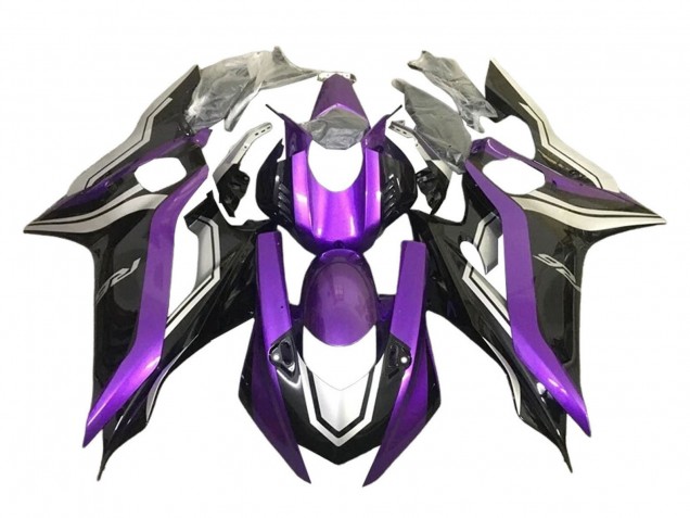 2017-2023 Yamaha YZF 600 R6 Motorcycle Fairings - Silver Purple Glossy Black UK