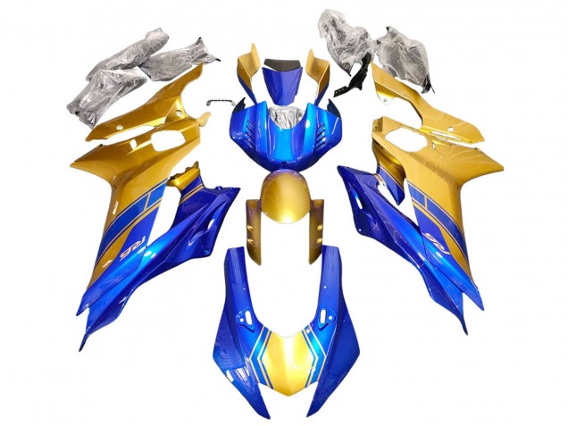 2017-2023 Yamaha YZF 600 R6 Motorcycle Fairings - Gold Blue UK