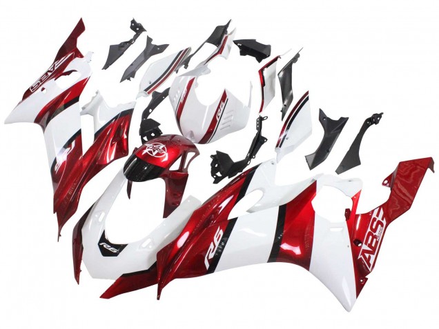 2017-2023 Yamaha YZF 600 R6 Motorcycle Fairings - White Red Black UK