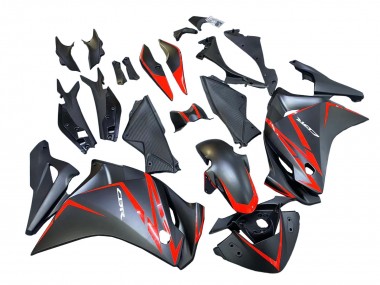 Best 2011-2015 Honda CBR250RR Motorcycle Fairings - Matte Black Red Stripe UK