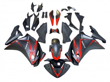 Best 2011-2015 Honda CBR250RR Motorcycle Fairings - Matte Black Red Stripe UK
