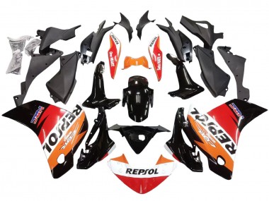 Best 2011-2015 Honda CBR250RR Motorcycle Fairings - Orange White Red Black Glossy HRC Repsol UK