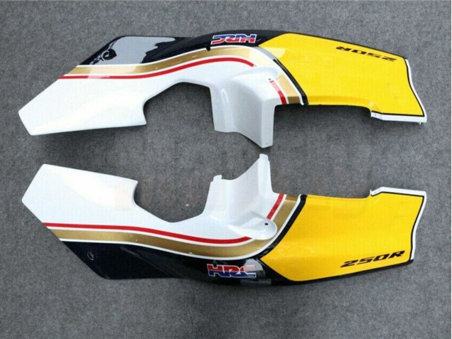1988-1989 Honda NSR250R Motorcycle Fairings - White Yellow Gold Glossy Black UK