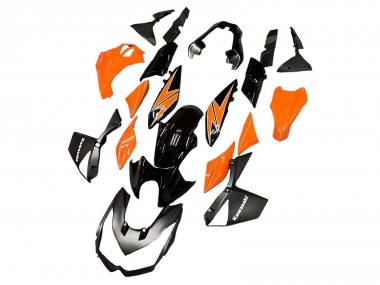 Best 2010-2013 Kawasaki Z1000 Motorcycle Fairings - Orange Glossy Black UK