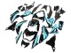 2013-2018 Kawasaki Z800 Motorcycle Fairings - Light Blue Glossy Black UK