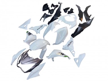 Best 2013-2018 Kawasaki Z800 Motorcycle Fairings - White Green Silver Black UK