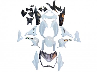 Best 2013-2018 Kawasaki Z800 Motorcycle Fairings - White Green Silver Black UK
