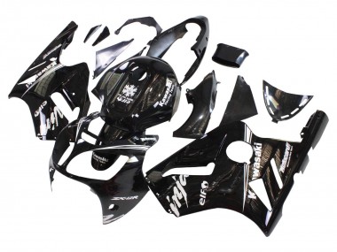 Best 2000-2001 Kawasaki ZX12R Motorcycle Fairings - Glossy Black White Elf Snow UK