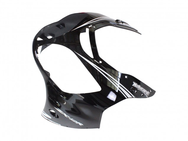 2000-2001 Kawasaki ZX12R Motorcycle Fairings - Glossy Black White Elf Snow UK