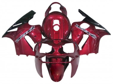 Best 2002-2006 Kawasaki ZX12R Motorcycle Fairings - Candy Red Black UK