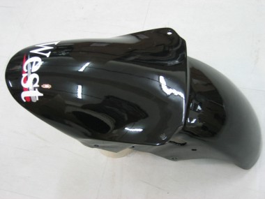 Best 2000-2001 Kawasaki ZX9R Motorcycle Fairings - Glossy Black White West UK