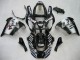 2000-2001 Kawasaki ZX9R Motorcycle Fairings - Glossy Black White West UK