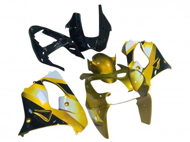 Best 2000-2001 Kawasaki ZX9R Motorcycle Fairings - Gold White Black UK