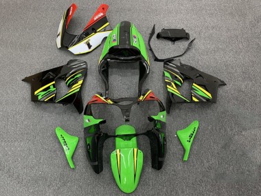Best 2000-2001 Kawasaki ZX9R Motorcycle Fairings - Green Orange Black UK
