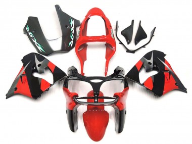 Best 2000-2001 Kawasaki ZX9R Motorcycle Fairings - Red Black UK