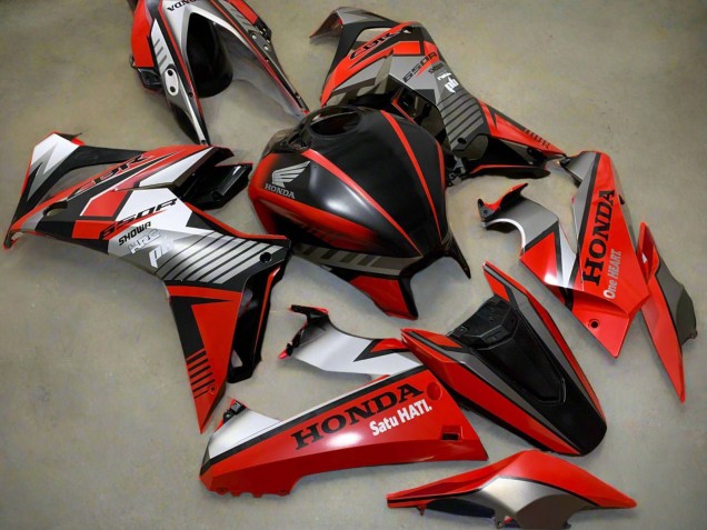 2021-2023 Honda CBR650R Motorcycle Fairings - Red Silver Glossy Black UK