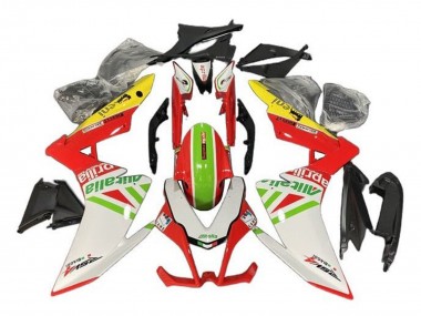Best 2009-2015 Aprilia RSV4 1000 Motorcycle Fairings - White Red Green Yellow UK