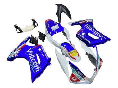 Best 2003-2013 Suzuki SV650 Motorcycle Fairings - White Blue Voltcom UK