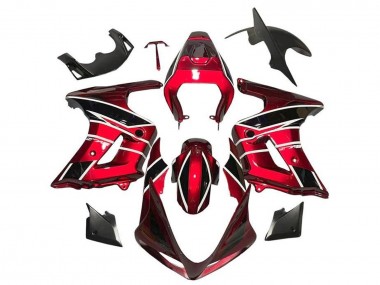 Best 2003-2013 Suzuki SV650 Motorcycle Fairings - Red Black White Stripe UK